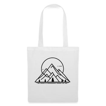 Minimalist Mountains, Water, Lake, Nature, Sun - Tote Bag - white - Front