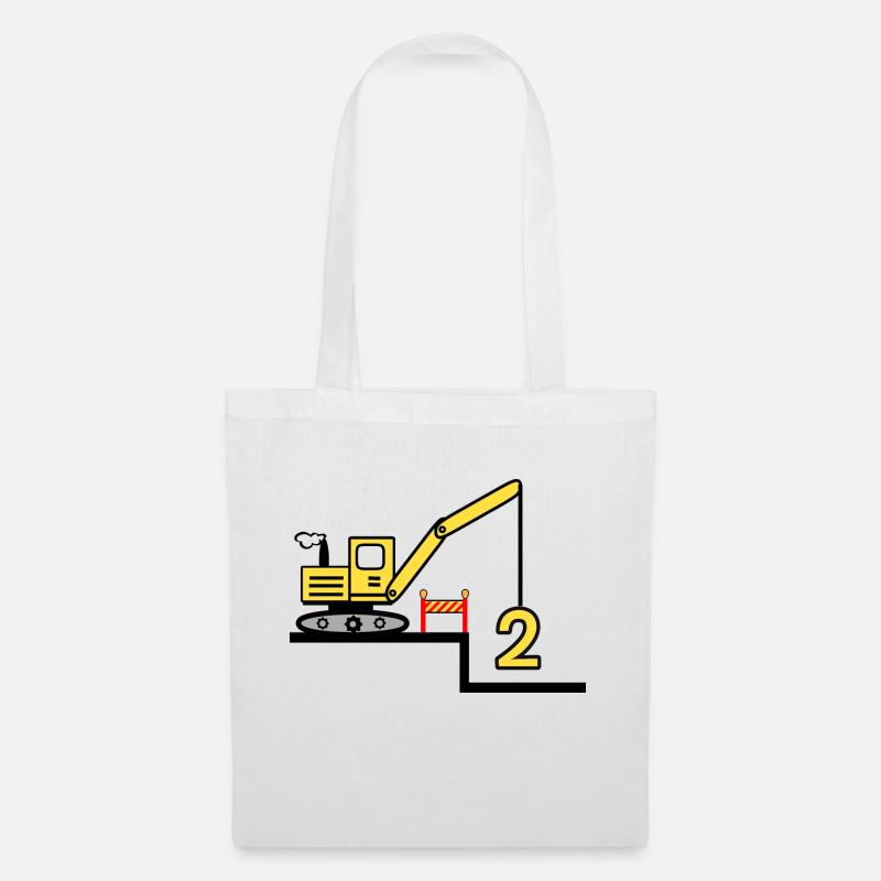 Bagger - Stoffbeutel - Weiß