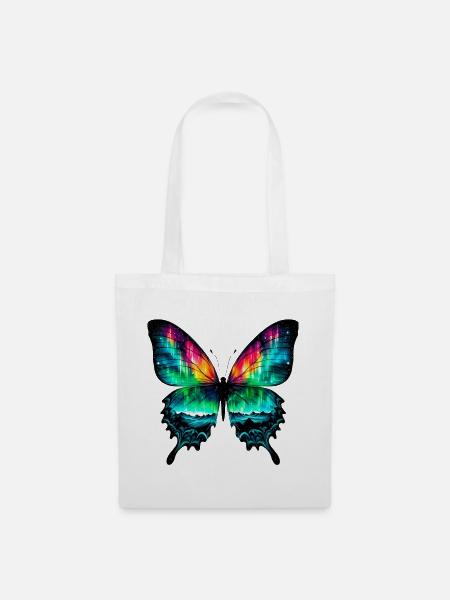 Schmetterling - Stoffbeutel - Weiß