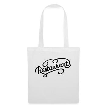 Lettrage de restaurant - Sac en tissu - blanc - Devant