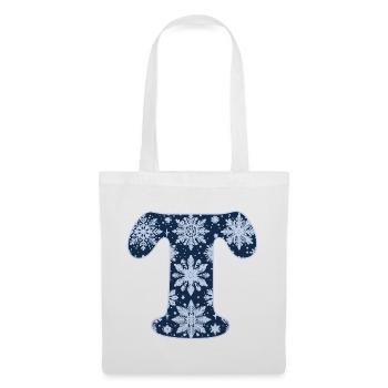 Letter T Snowflakes - Tote Bag - white - Front