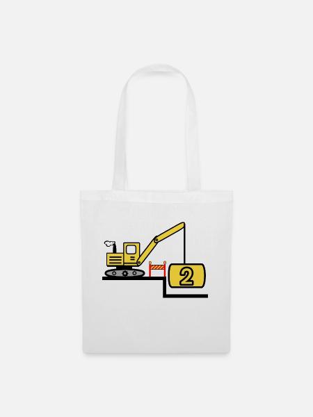 Bagger - Stoffbeutel - Weiß