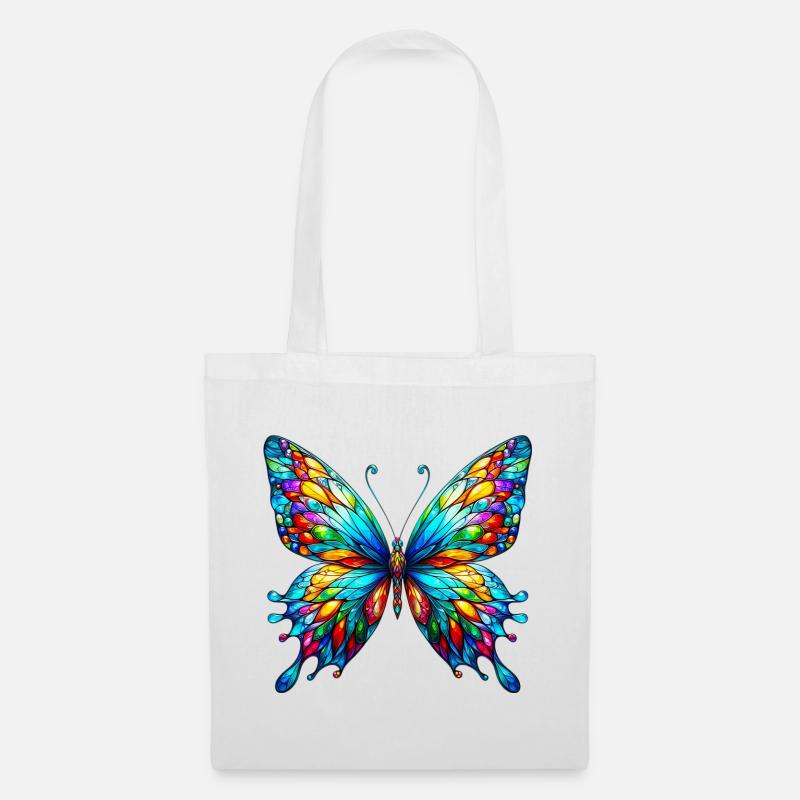 Schmetterling - Stoffbeutel - Weiß