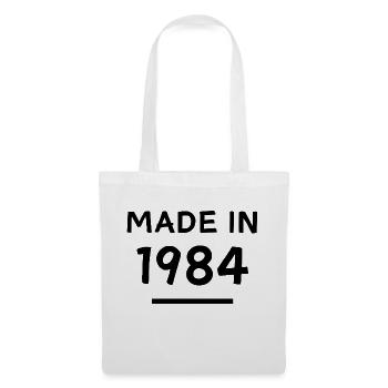 Made in 1984 - Geburtsjahr / Geburtstag - Stoffbeutel - Weiß - Vorne