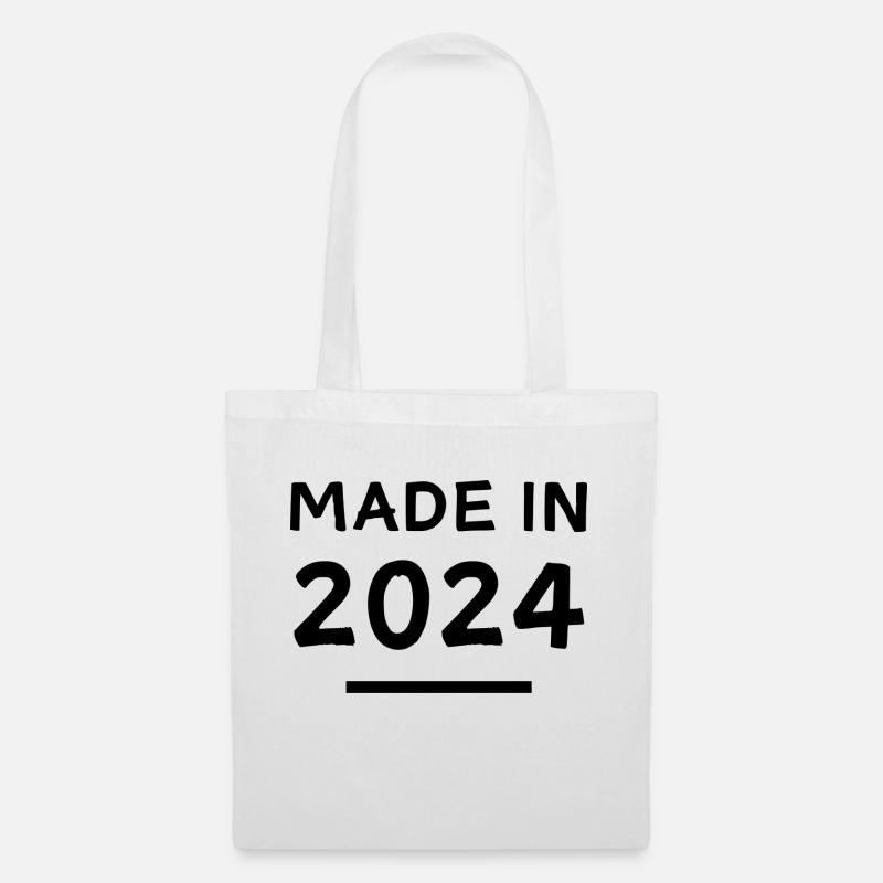 Made in 2024 - Geburtsjahr / Geburtstag - Stoffbeutel - Weiß