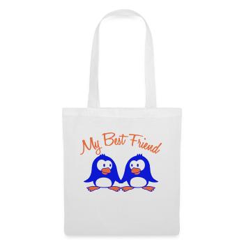 Mon meilleur ami pingouin texte couple deux amis équipe - Sac en tissu - blanc - Devant