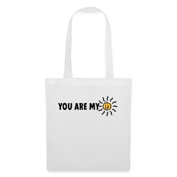 Slogan tu es mon rayon de soleil - Sac en tissu - blanc - Devant