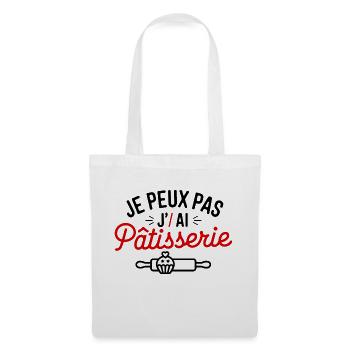 jE PEUX PAS J ai Pêtisserie - Sac en tissu - blanc - Devant