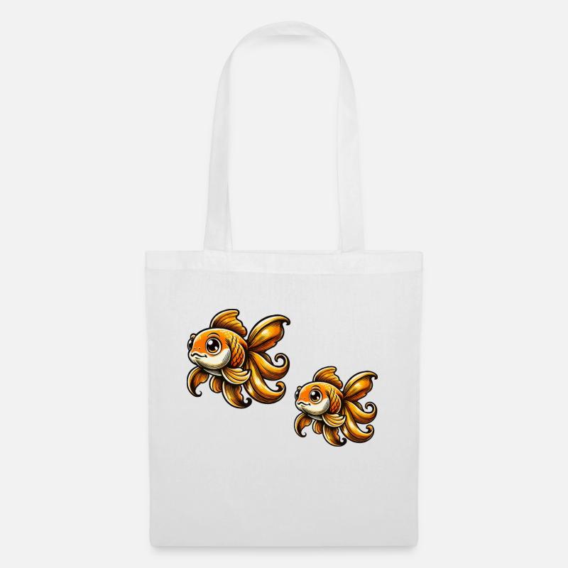 goldfische - Stoffbeutel - Weiß