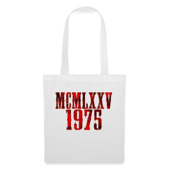 1975 Vintage Rétro des années 70 50 Né Fête d’anniversaire Femme - Sac en tissu - blanc - Devant