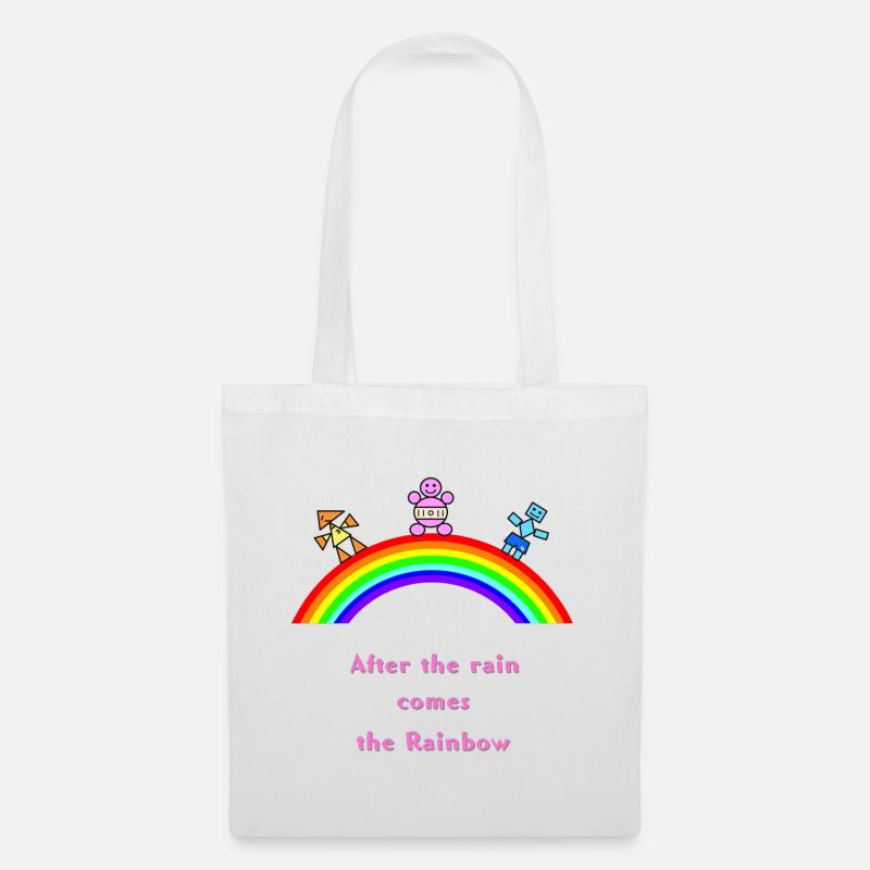 After the Rain Rainbow Arc - Tote Bag - white