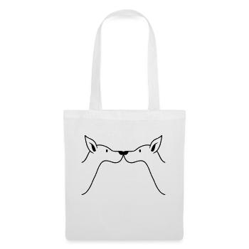 2 Dogs Noses Touching Team Two Friends Crew Cool - Tote Bag - white - Front