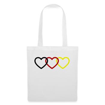 Allemagne Coeurs - Sac en tissu - blanc - Devant