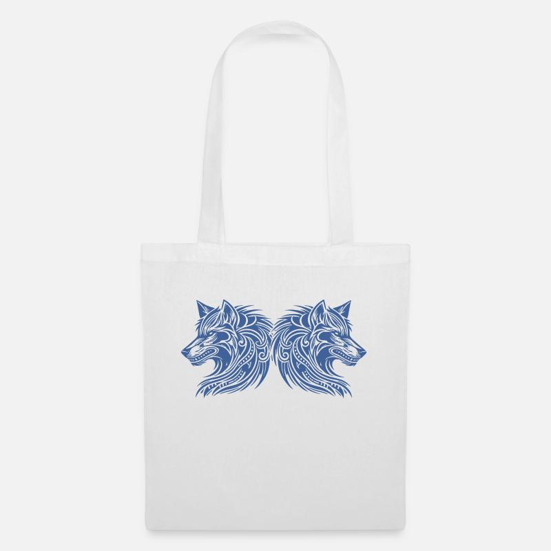 wolf tribal wölfe - Stoffbeutel - Weiß