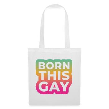 BORN THIS GAY - LGBTQ+ STATEMENT - Tote Bag - white - Front