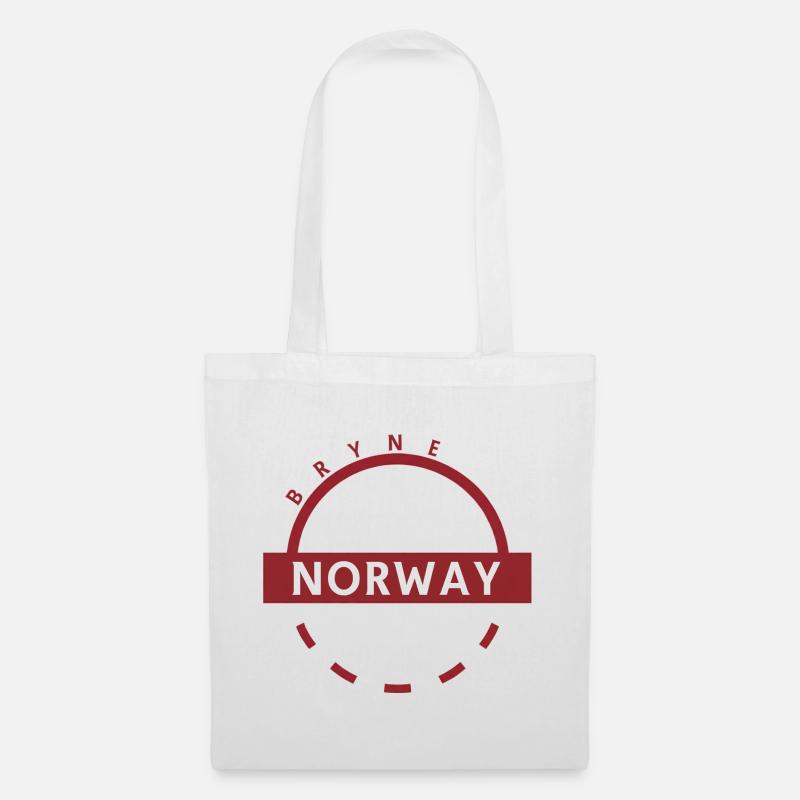Norwegen Emblem Ring Design - Stoffbeutel - Weiß