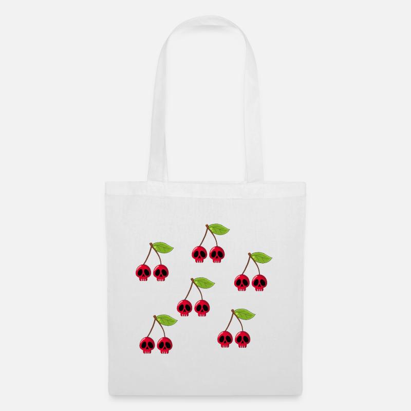 Crânes de cerises - Sac en tissu - blanc