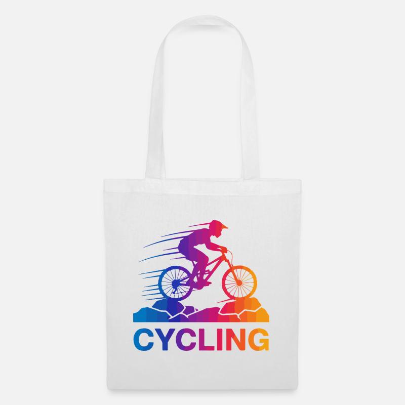Rainbow Mountainbike-Sprung - Stoffbeutel - Weiß