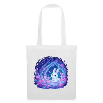 Moonlight Rabbit in the Rose Forest - Tote Bag - white - Front