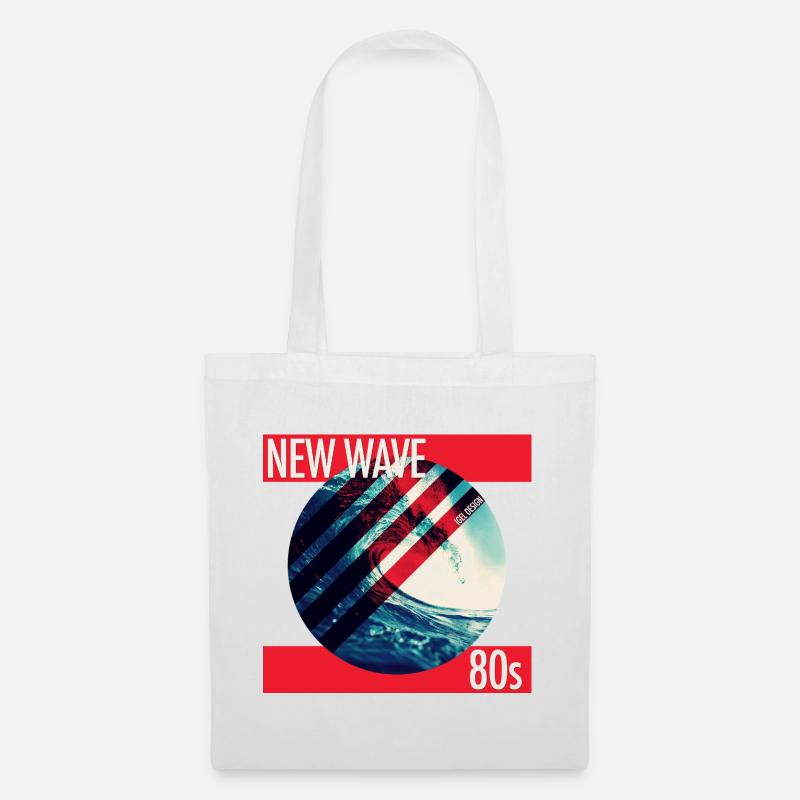 New Wave Neon Surf 80s - Tote Bag - white