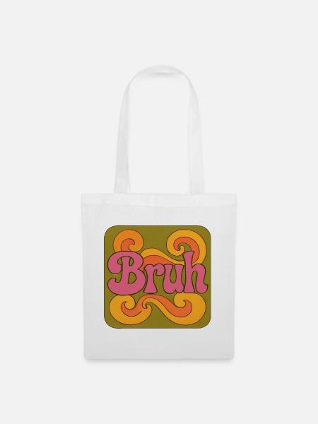 Bruh Psychedelic Swirl - Stoffbeutel - Weiß