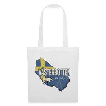 Västerbotten in Schweden Provinz mit Landkarte - Stoffbeutel - Weiß - Vorne