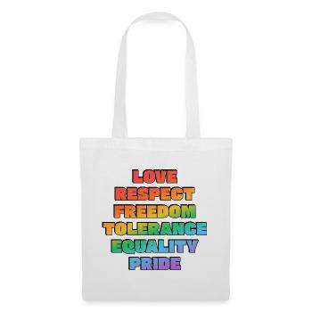 Rainbow Pride Values - Tote Bag - white - Front
