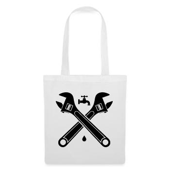Robinet de clés de plomberie - Sac en tissu - blanc - Devant