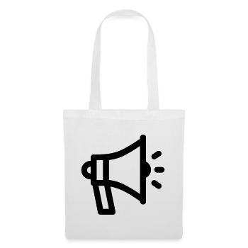 mégaphone - Sac en tissu - blanc - Devant
