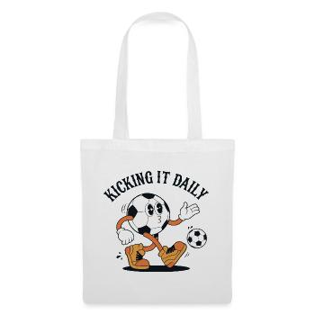 Retro Football Cartoon - Kicking It Daily - Tote Bag - white - Front