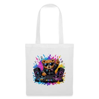 Teddy Bear DJ Neon Splash - Sac en tissu - blanc - Devant