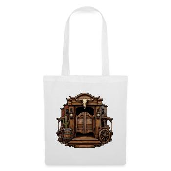 Western Skull Saloon - Sac en tissu - blanc - Devant