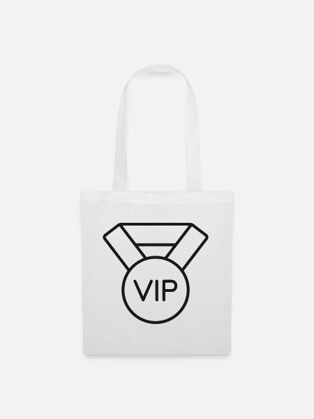 VIP-Medaillenabzeichen - Stoffbeutel - Weiß