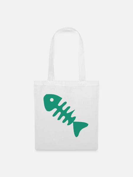 Gruene Fischgraete Icon - Stoffbeutel - Weiß