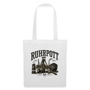 Ruhrpott - Bergbau - Zeche - Kumpel - Zollverein - Stoffbeutel - Weiß - Vorne