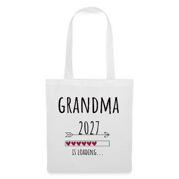 Pregnancy Announcement – Oma 2027 Geschenk - Stoffbeutel - Weiß - Vorne