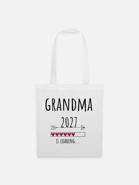 Pregnancy Announcement – Oma 2027 Geschenk - Stoffbeutel - Weiß