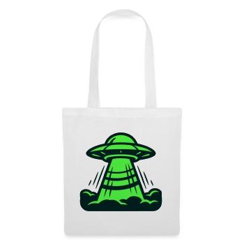 Ufo Start Landung Grafik - Stoffbeutel - Weiß - Vorne