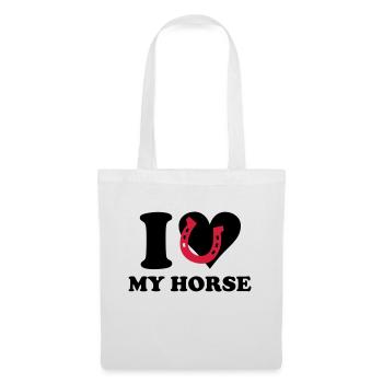 I love my horse - Ich liebe mein Pferd - Stoffbeutel - Weiß - Vorne