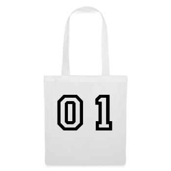 Nummer - 01 - zero one - Stoffbeutel - Weiß - Vorne