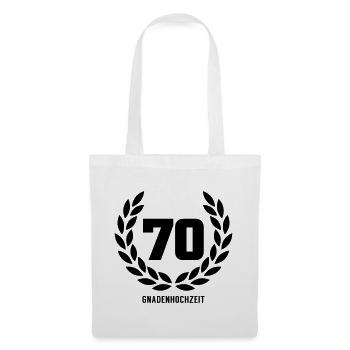 70 Gnadenhochzeit - Stoffbeutel - Weiß - Vorne