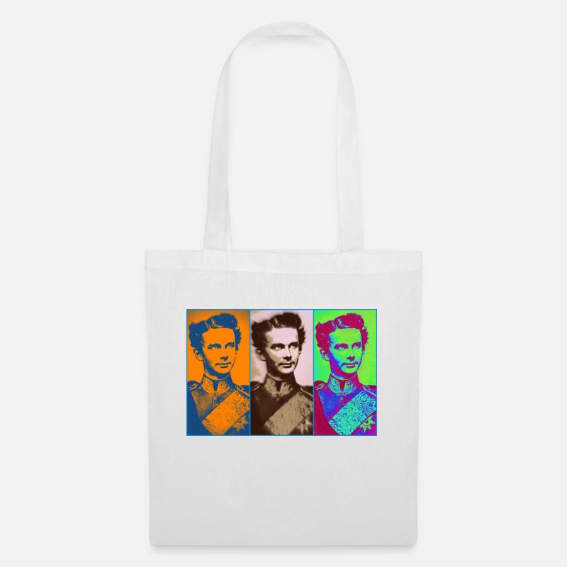 Ludwig II 3 times - Stoffbeutel - Weiß
