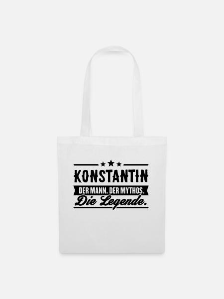 Mann Mythos Legende Konstantin - Stoffbeutel - Weiß