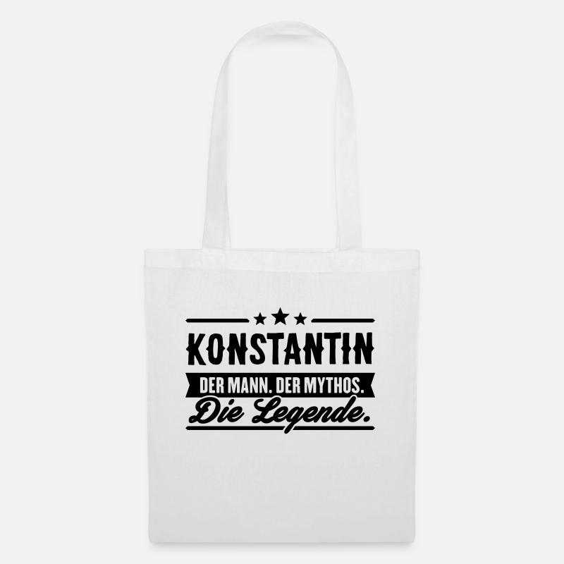 Mann Mythos Legende Konstantin - Stoffbeutel - Weiß