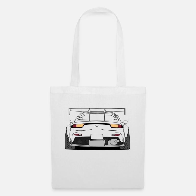 rx7 rear outlines - Sac en tissu - blanc
