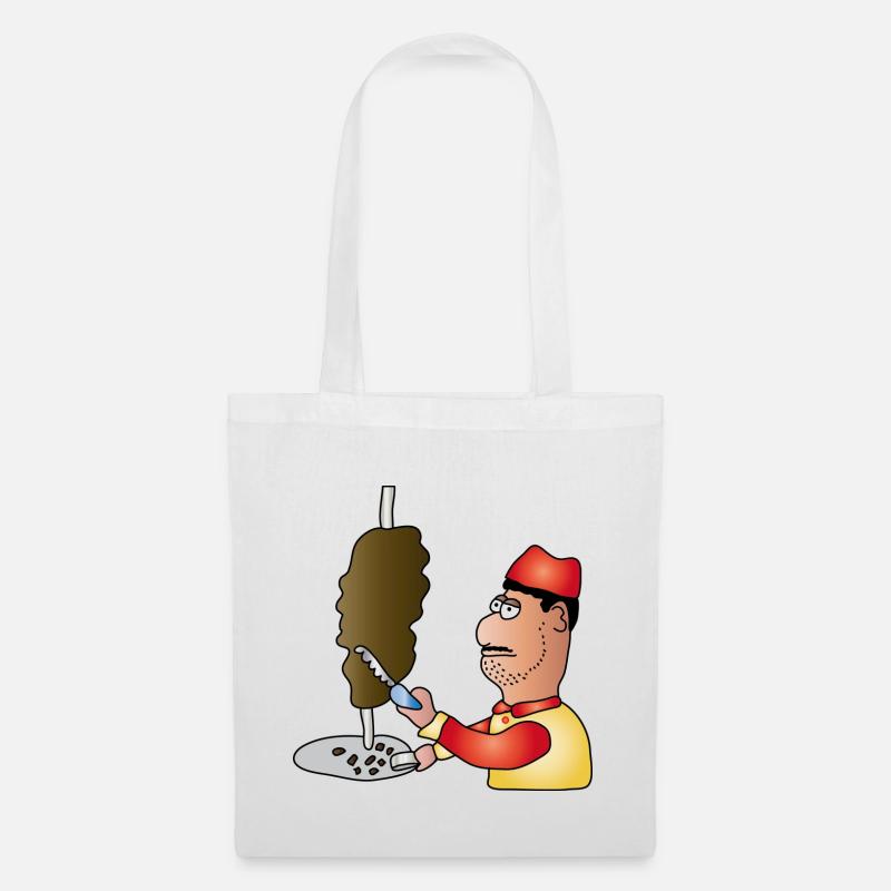 Döner | Dönerspieß Döner Kebab Geschenk - Stoffbeutel - Weiß