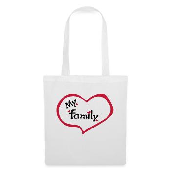 Heart my family - Tote Bag - white - Front