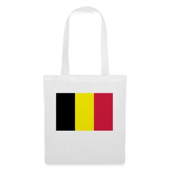 Drapeau Belge - Belgische vlag - Sac en tissu - blanc - Devant