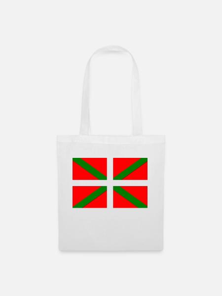 Basque flag - Tote Bag - white