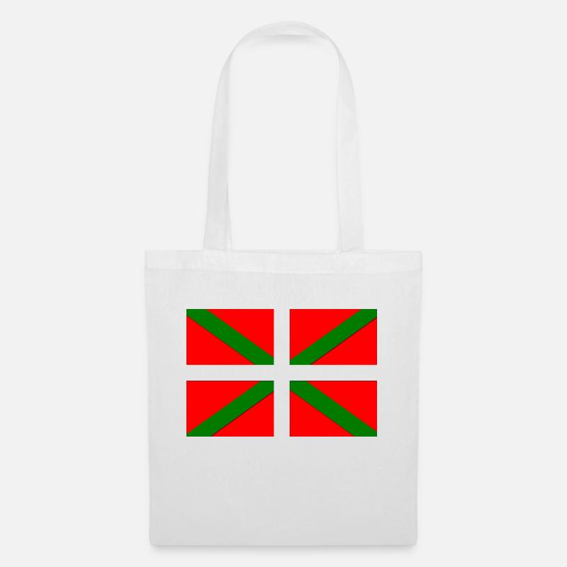 Basque flag - Tote Bag - white